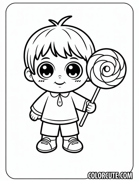 Wonderful Boy Kawaii Coloring Pages | Free PDF Printables
