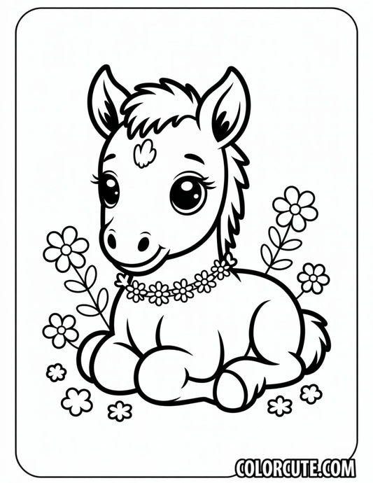 Baby Pony Coloring Pages | Free PDF Printables