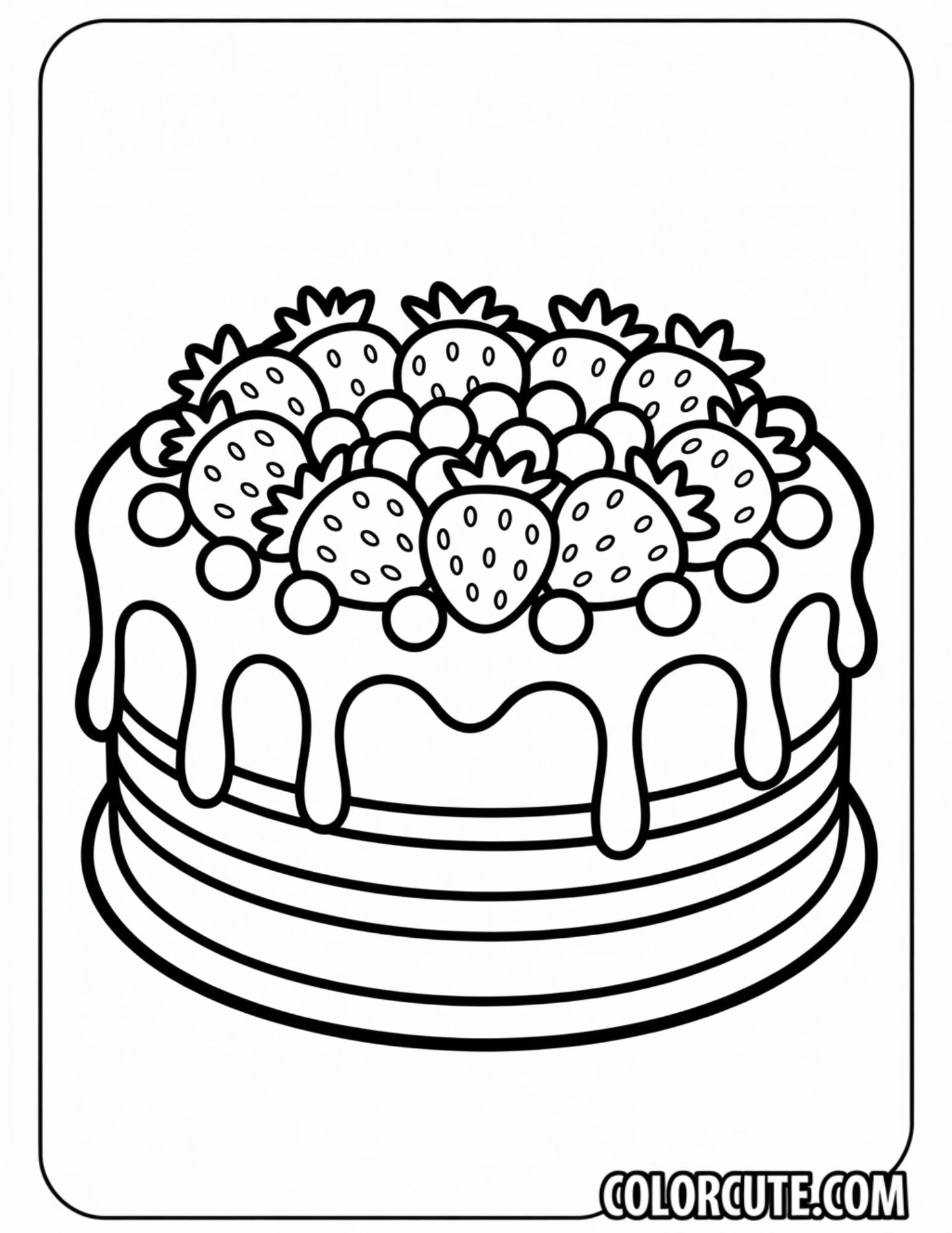 Cake Elsa Coloring Pages | Free PDF Printables