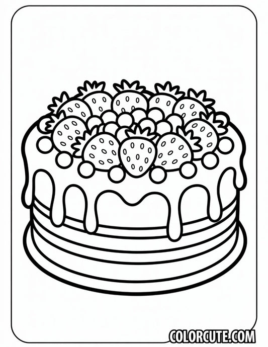 Cake Elsa Coloring Pages | Free PDF Printables