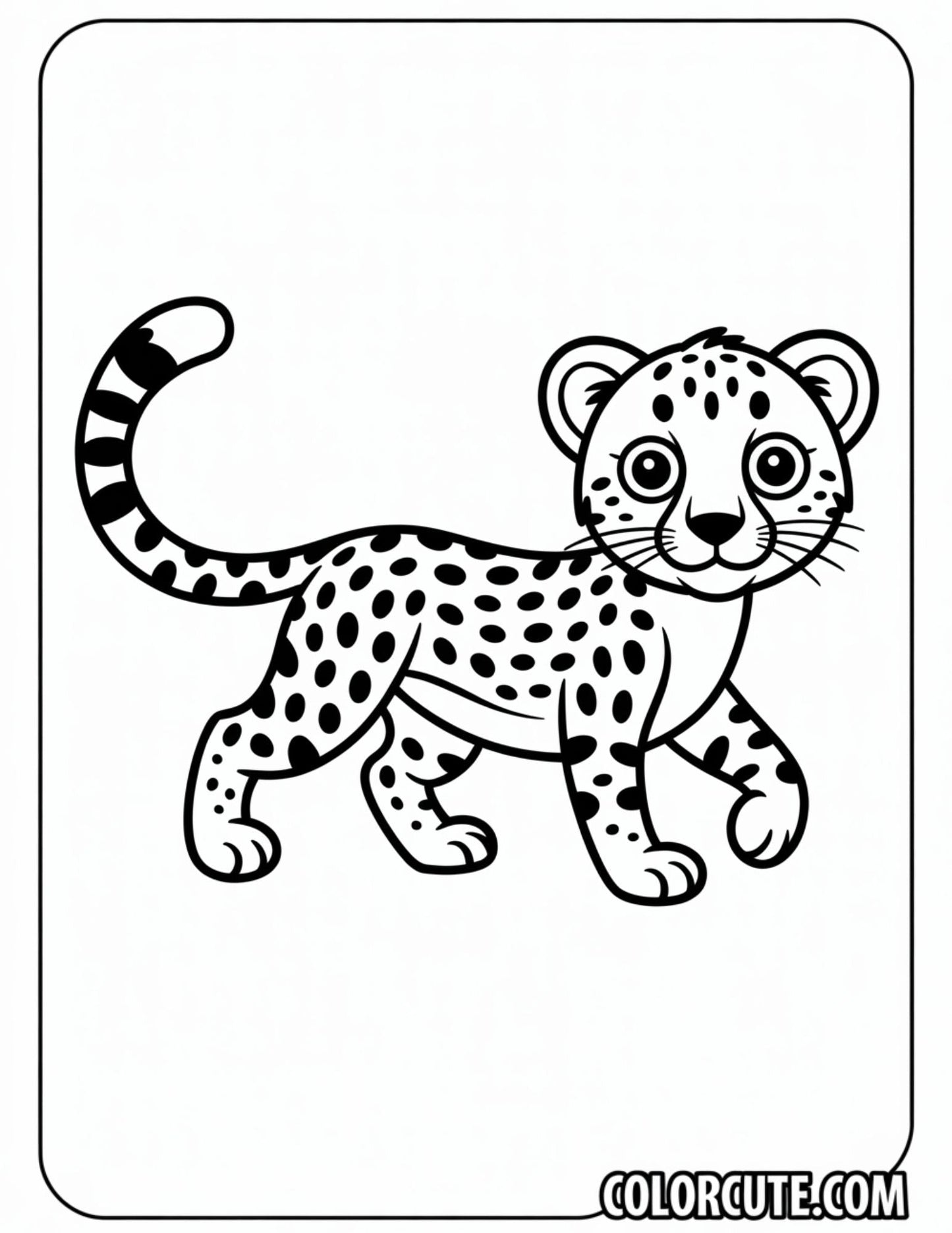Cheetah Cubs Coloring Pages | Free PDF Printables