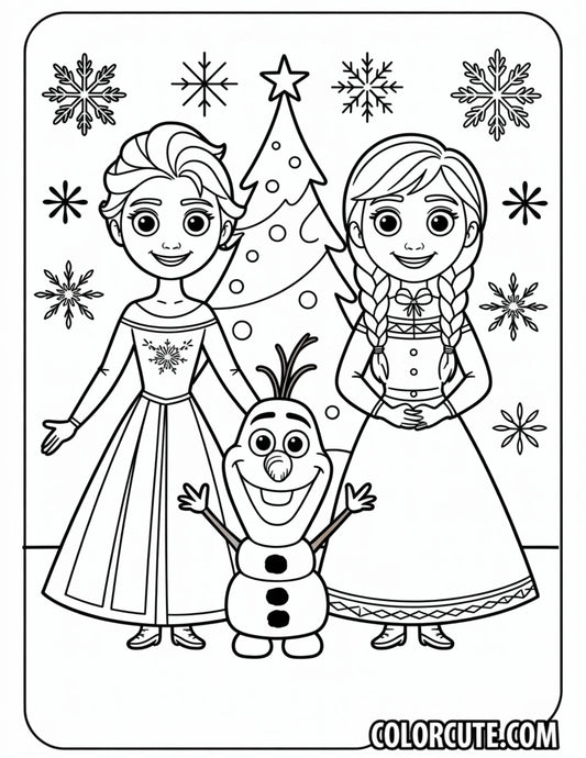 Christmas Frozen Coloring Pages | Free PDF Printables