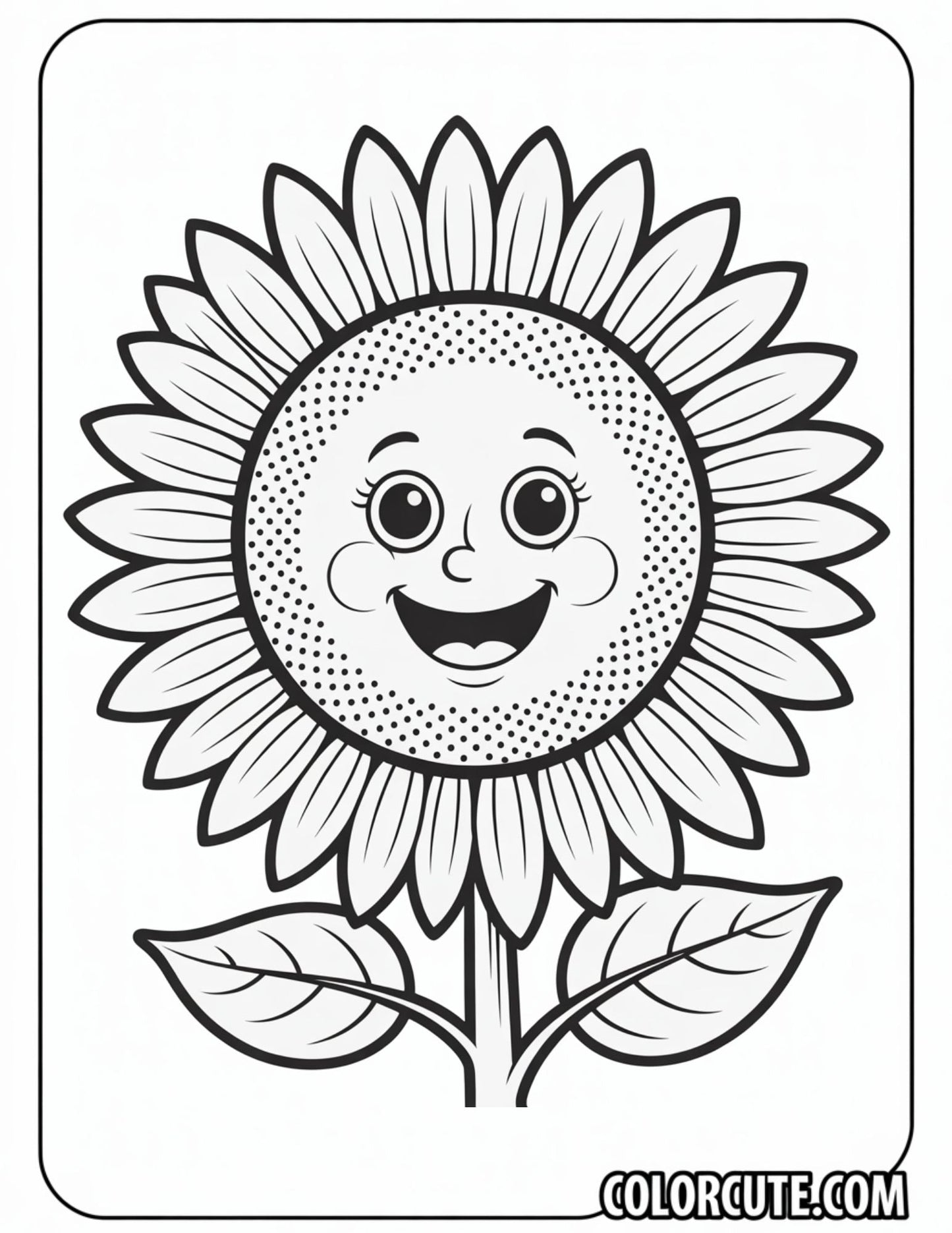 Fall Sunflower Coloring Pages | Free PDF Printables