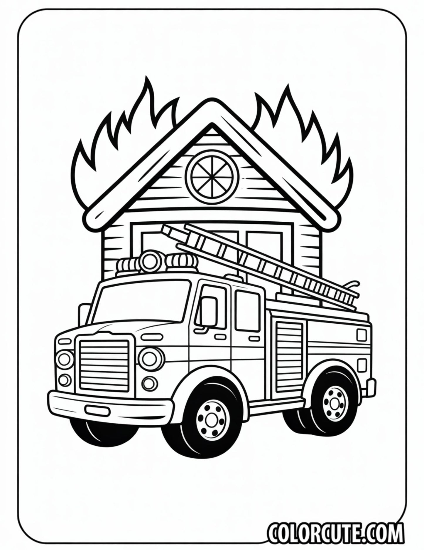 Fun Easy Fire Truck Coloring Pages | Free PDF Printables