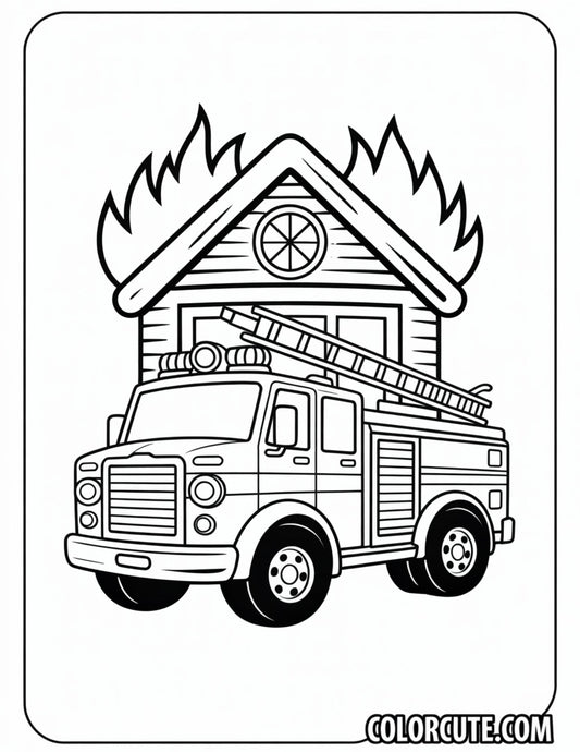 Fun Easy Fire Truck Coloring Pages | Free PDF Printables