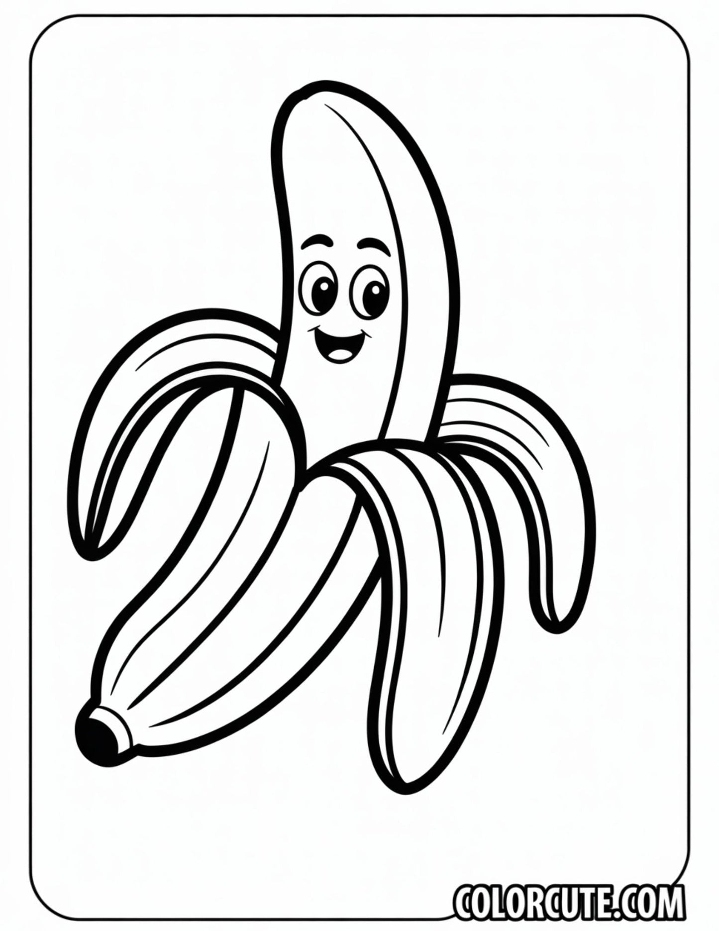 Funny Banana Coloring Pages | Free PDF Printables