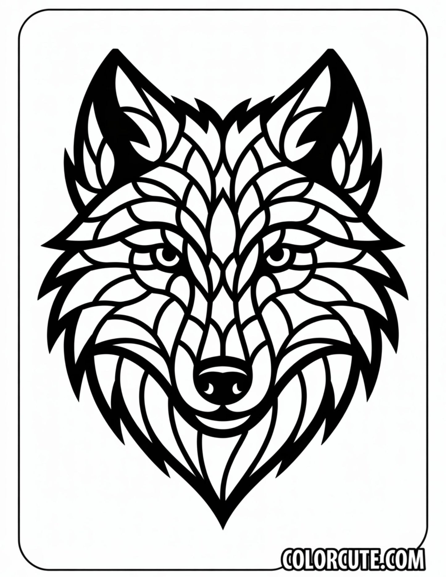 Mandala Wolf Coloring Page | Free PDF Printables