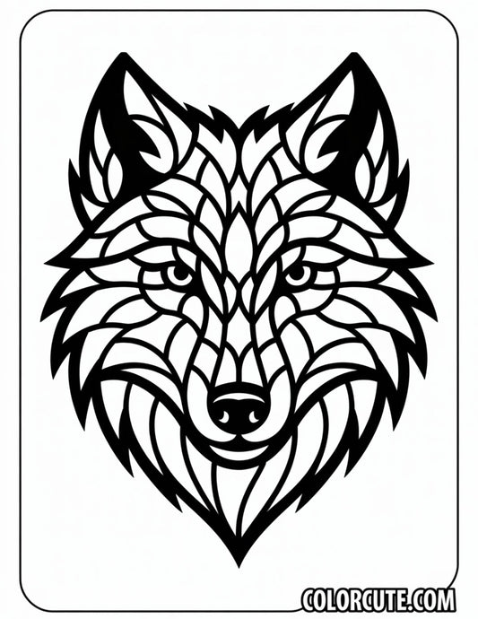 Mandala Wolf Coloring Page | Free PDF Printables