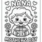 Nana Mothers Day Coloring Pages Free PDF Printables