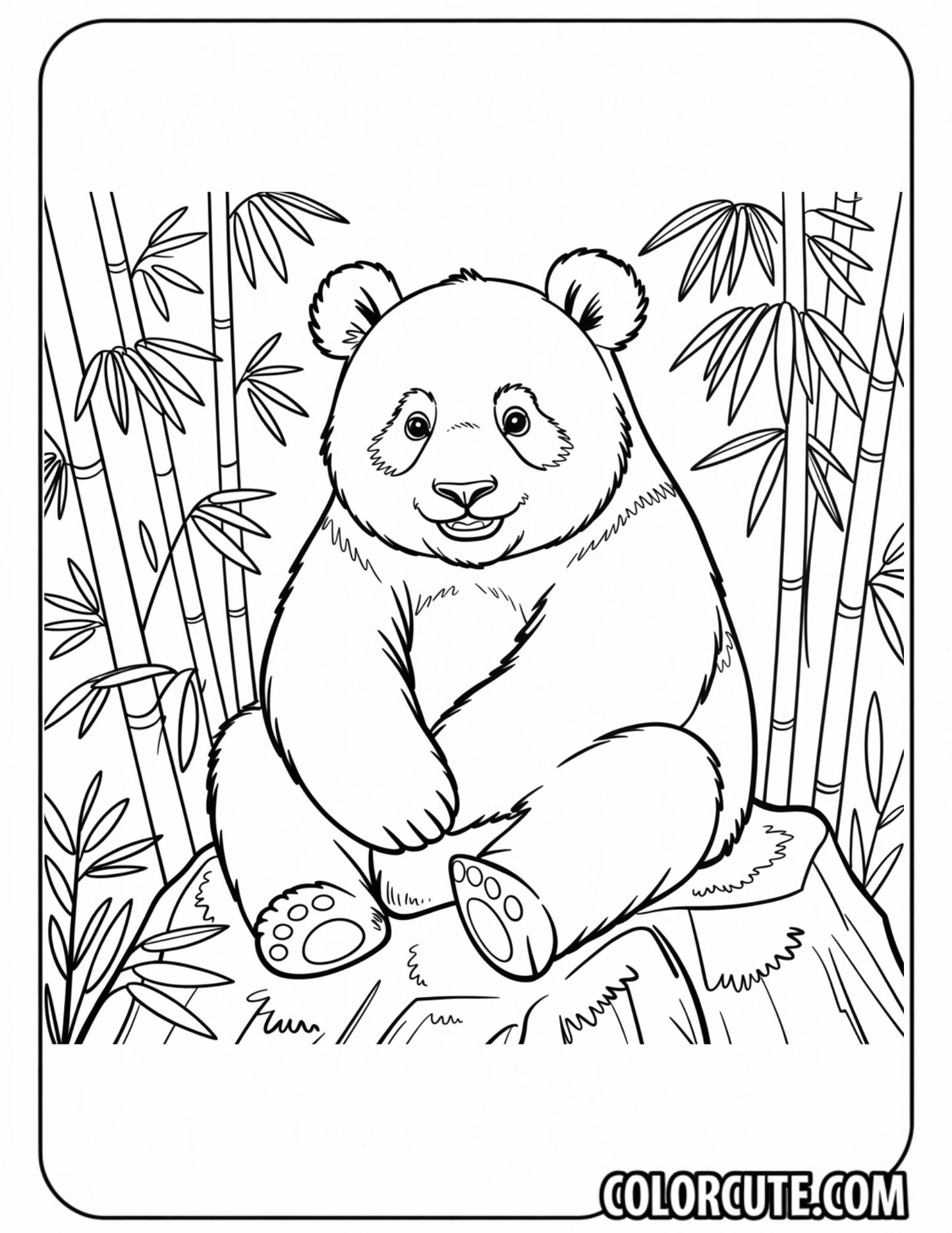 Realistic Panda Coloring Pages | Free PDF Printables