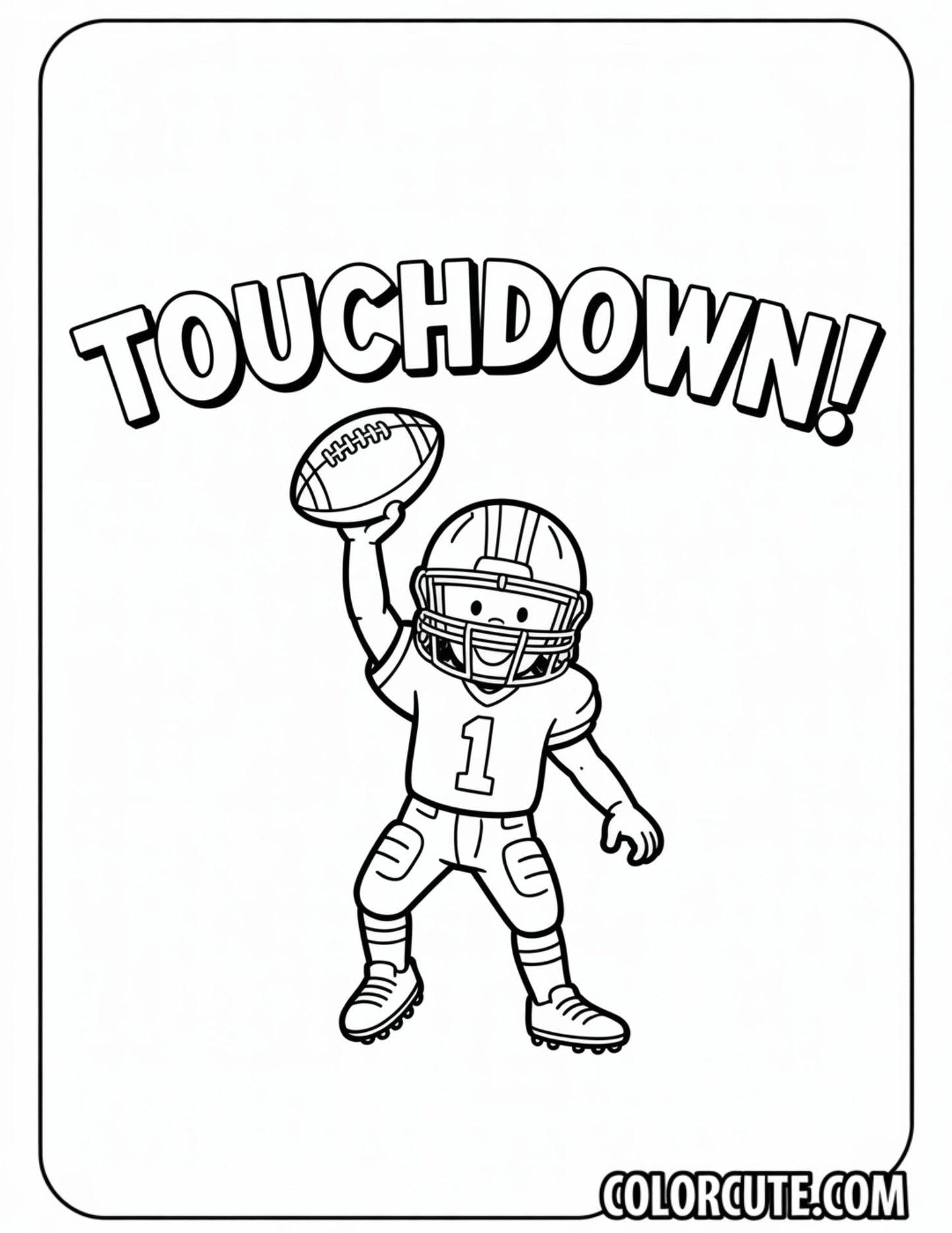 Touchdown Football Coloring Pages | Free PDF Printables