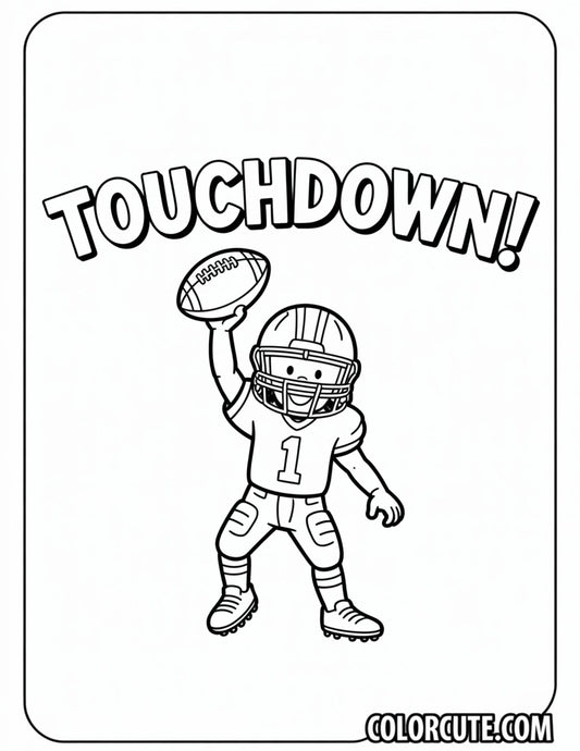 Touchdown Football Coloring Pages | Free PDF Printables