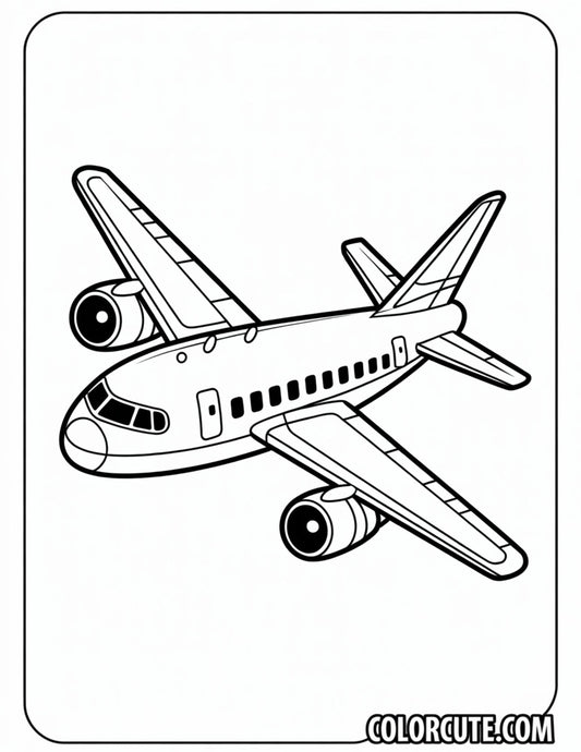 Airplane Bold and Easy Coloring Pages | Free PDF Printables