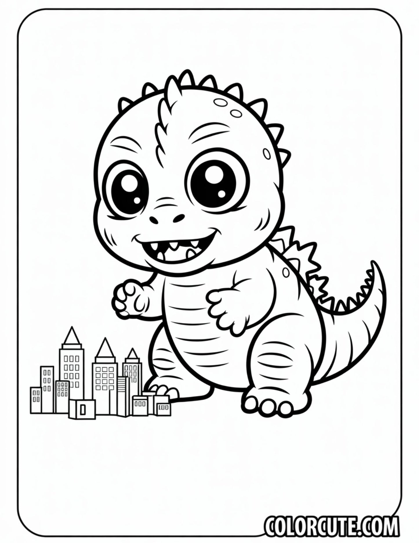 Baby Godzilla Coloring Pages | Free PDF Printables