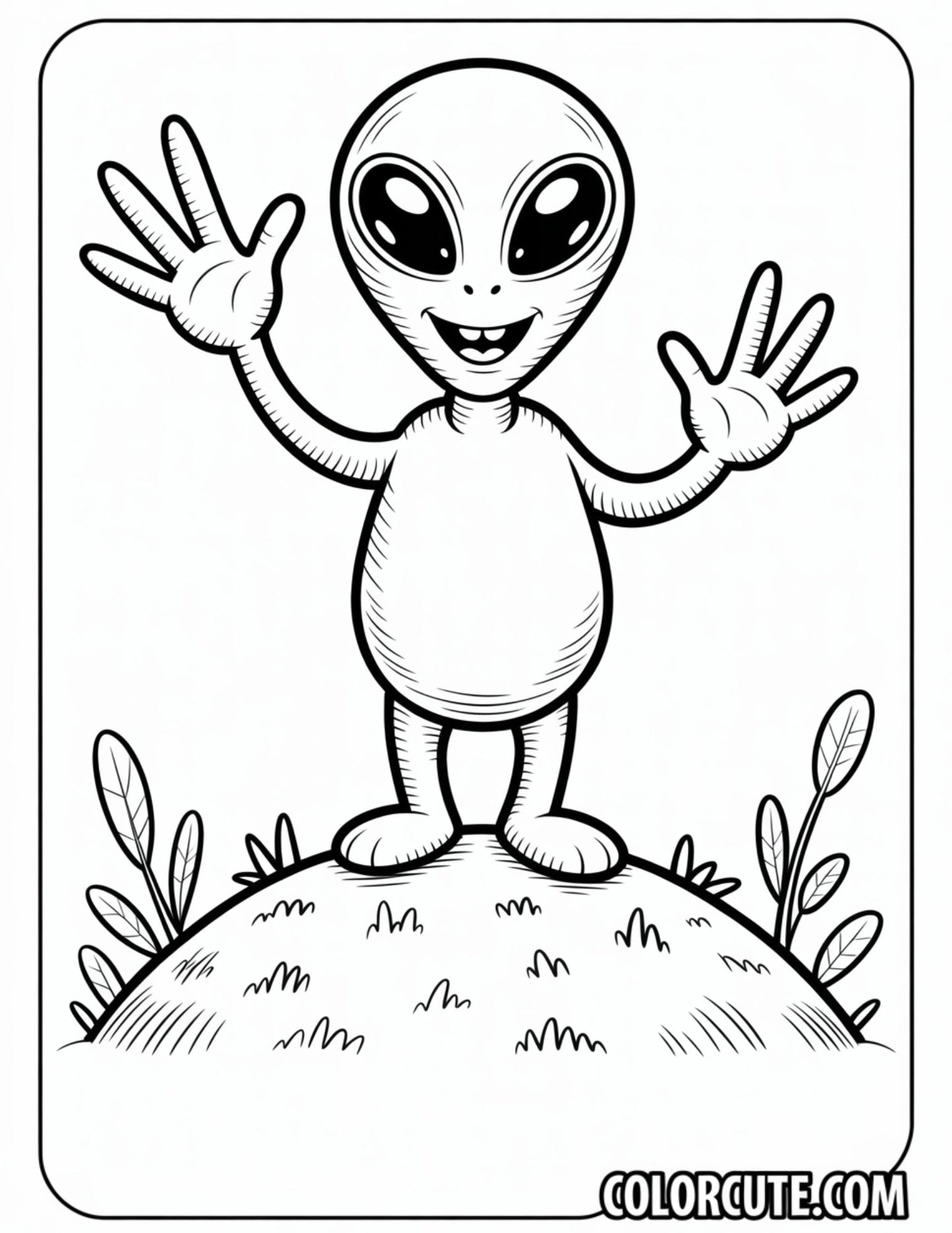 Big Alien Coloring Pages Free PDF Printables