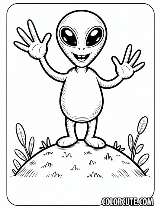 Big Alien Coloring Pages Free PDF Printables