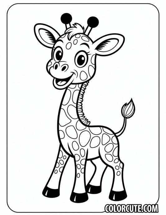 Cartoon Giraffe Coloring Pages | Free PDF Printables