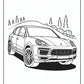 Cayenne Porsche Coloring Pages | Free PDF Printables