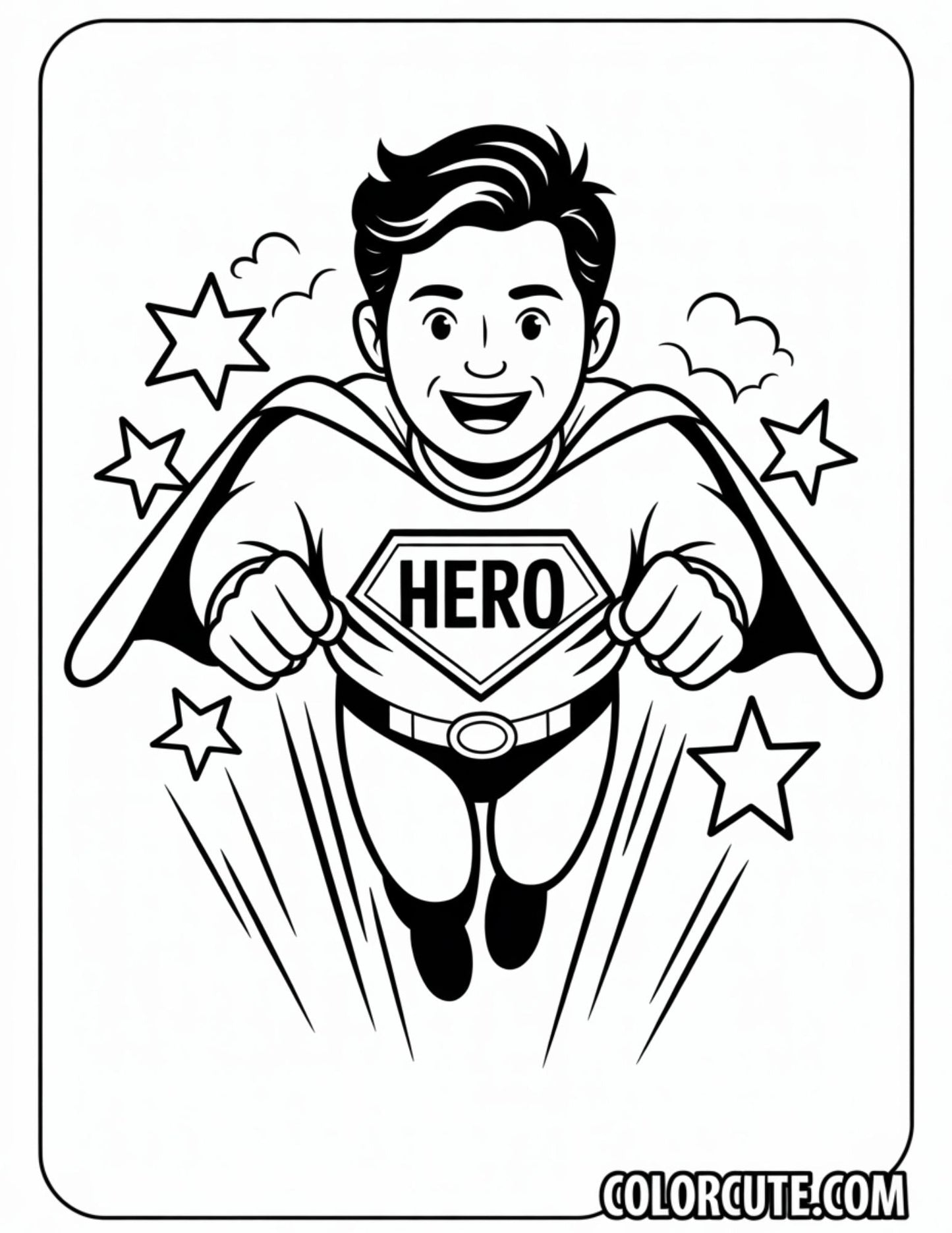 Dad Hero Coloring Pages | Free PDF Printables