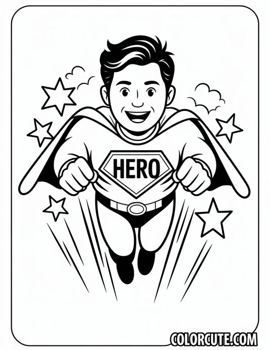 Dad Hero Coloring Pages | Free PDF Printables