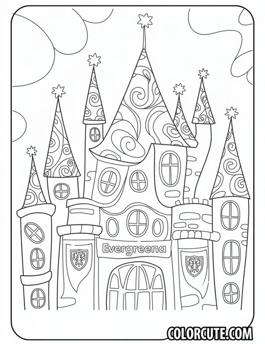 Fairy Tale Disney Castle Coloring Page | Free PDF Printables