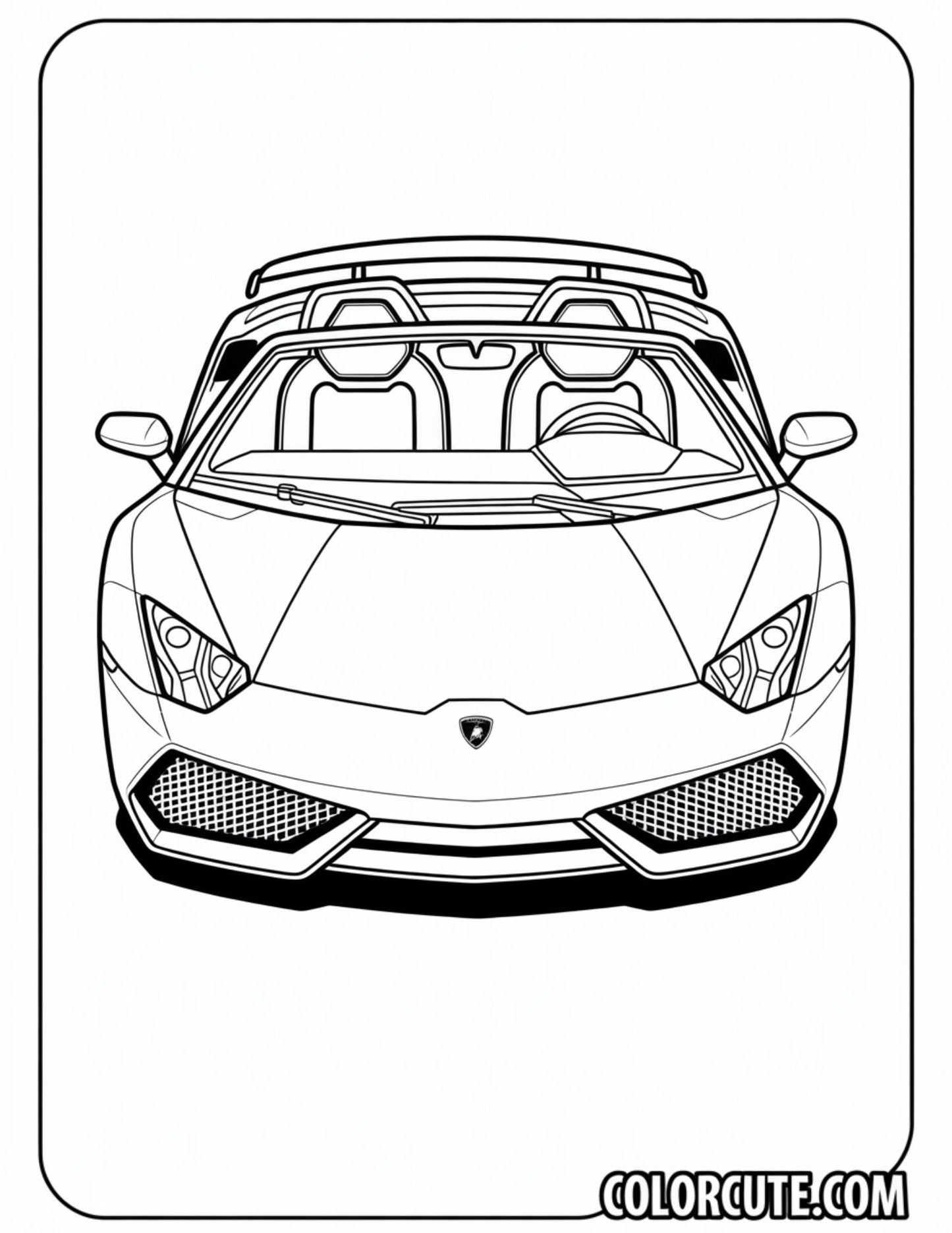 Hot Wheels Lamborghini Coloring Pages - Free PDF Printables