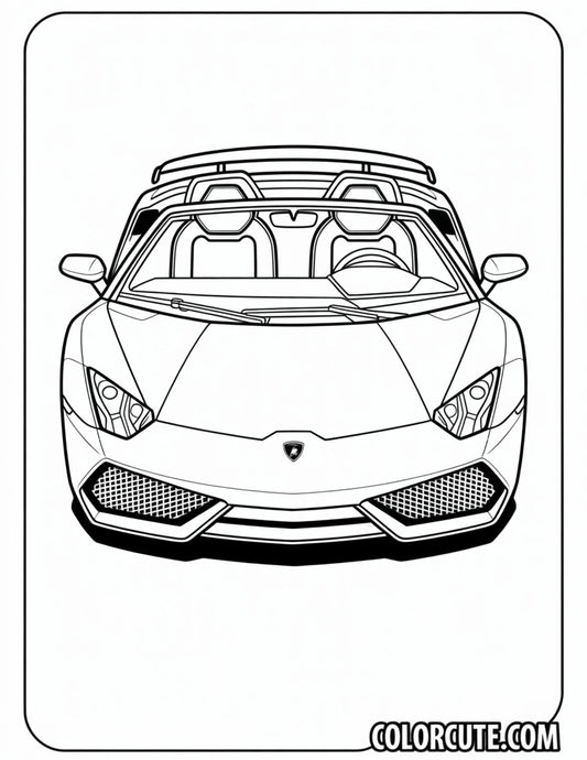 Hot Wheels Lamborghini Coloring Pages - Free PDF Printables