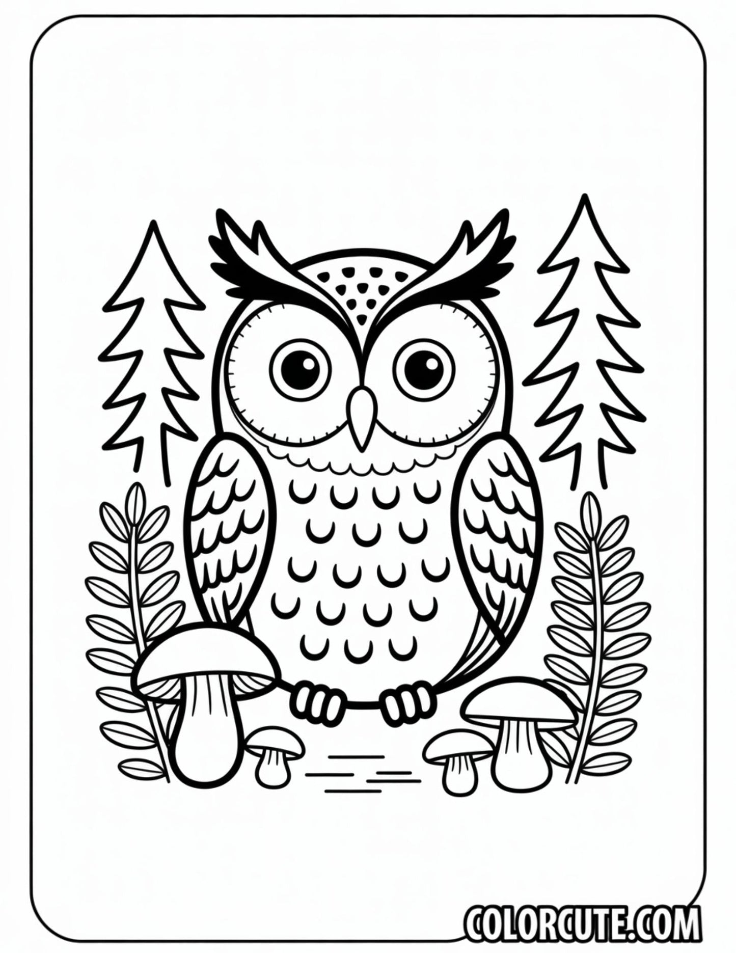 Night Owl Coloring Pages | Free PDF Printables