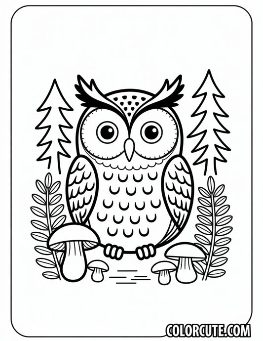 Night Owl Coloring Pages | Free PDF Printables