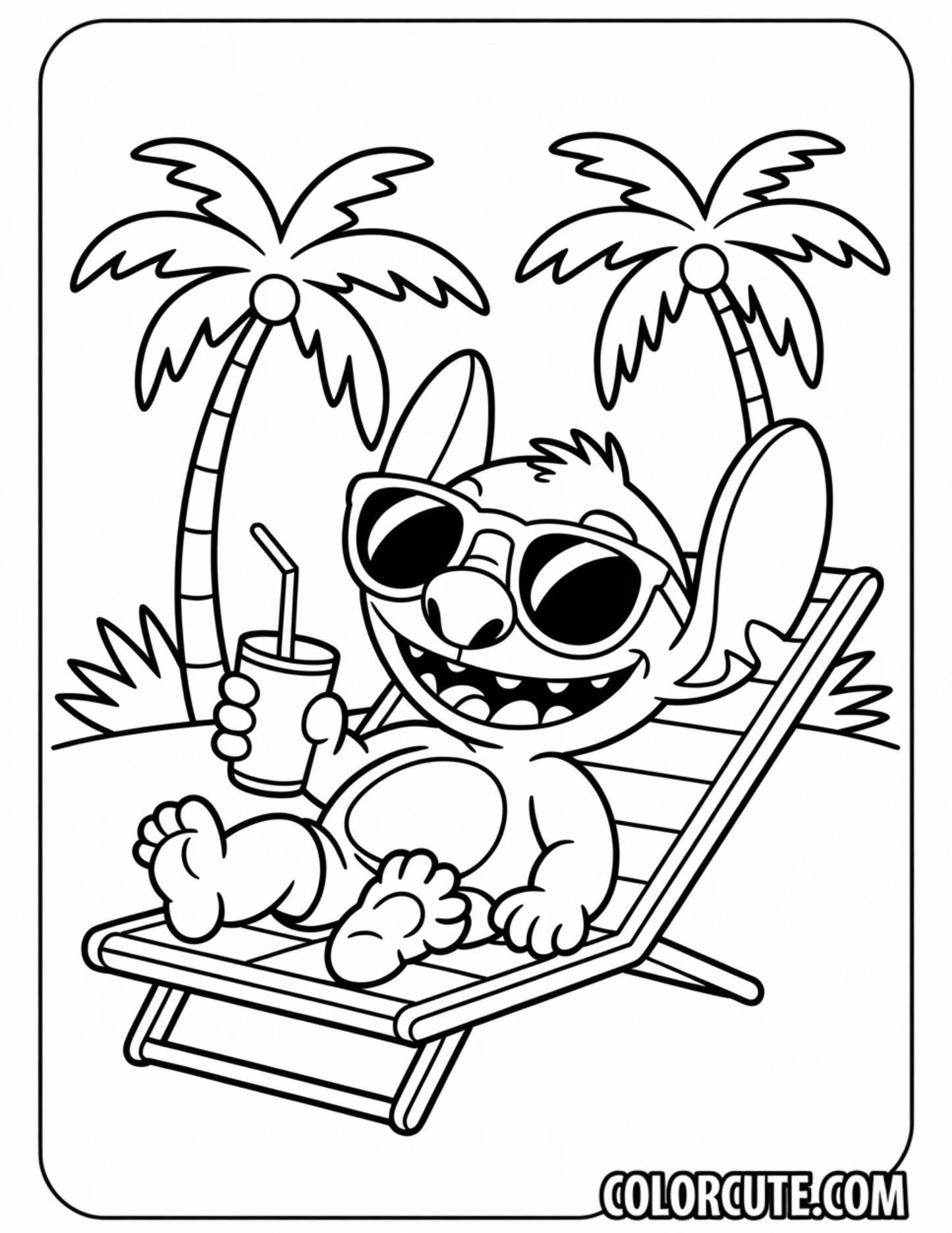 Summer Stitch Coloring Page | Free PDF Printables