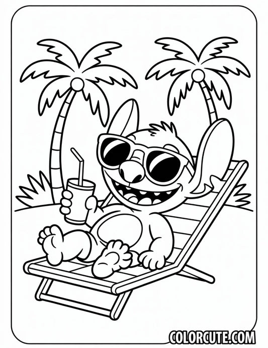 Summer Stitch Coloring Page | Free PDF Printables