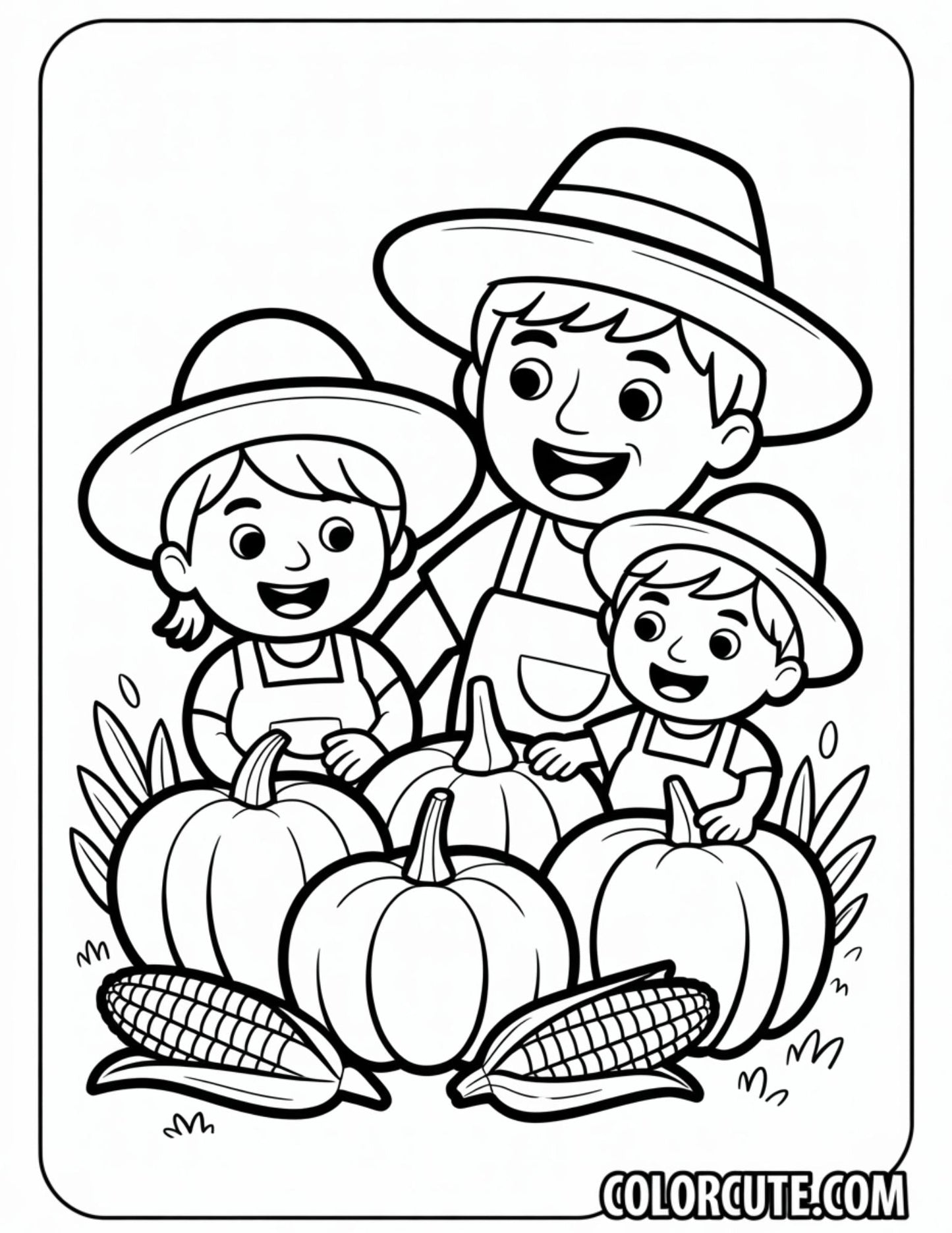 Thanksgiving Pilgrim Coloring Pages | Free PDF Printables