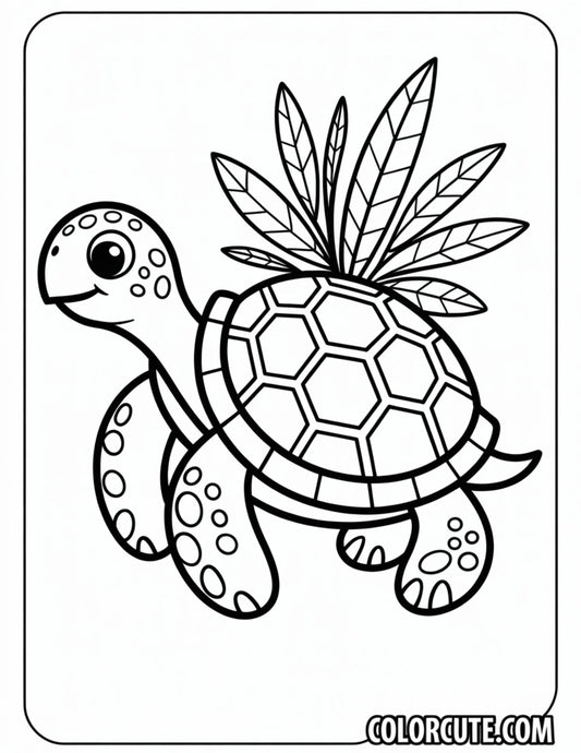 Turtle Simple Coloring Pages | Free PDF Printables