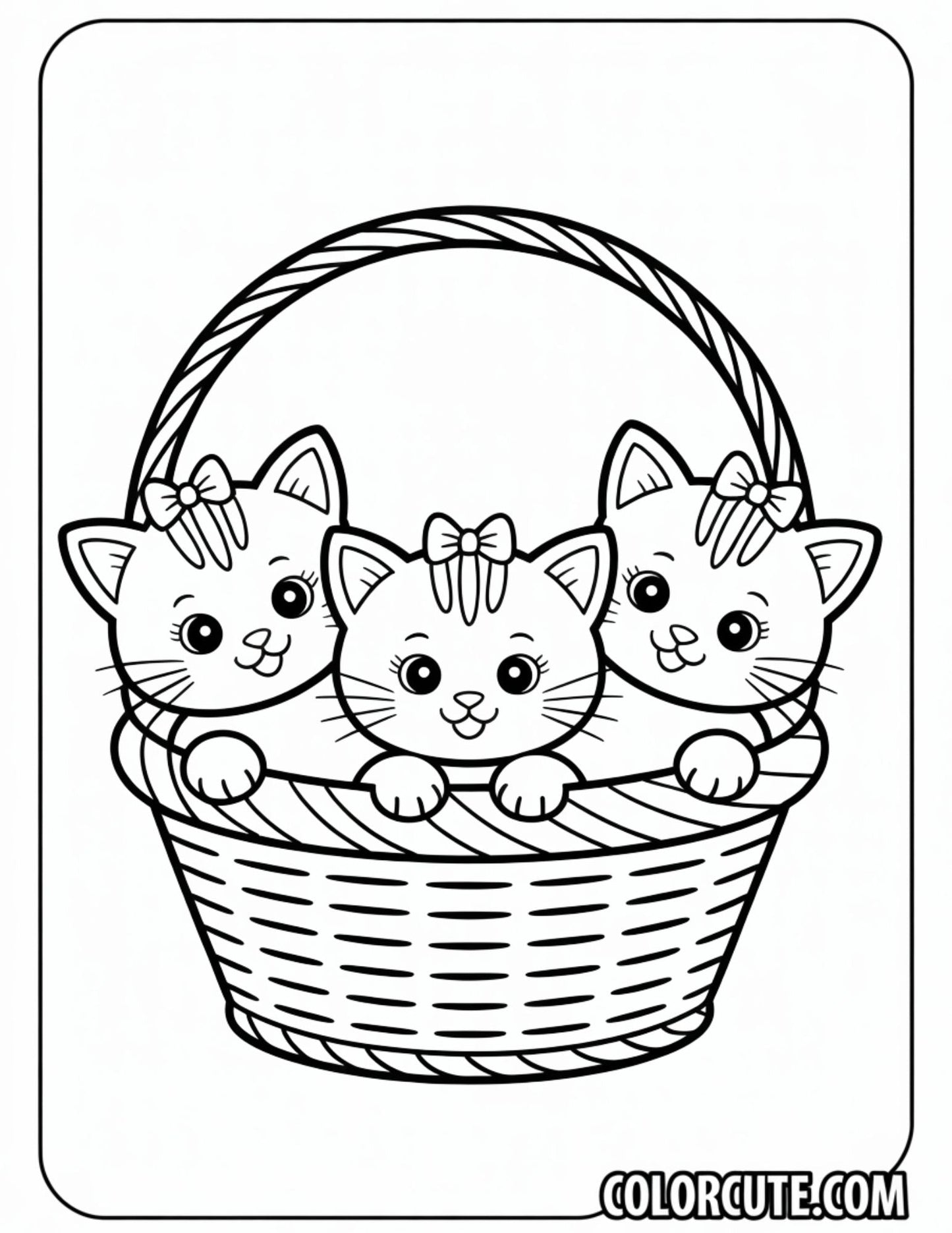 Wonderful Cats Kawaii Coloring Pages | Free PDF Printables
