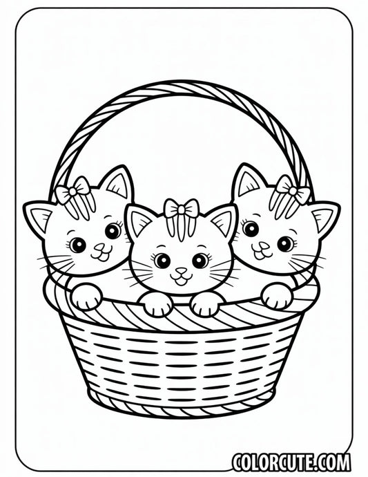 Wonderful Cats Kawaii Coloring Pages | Free PDF Printables