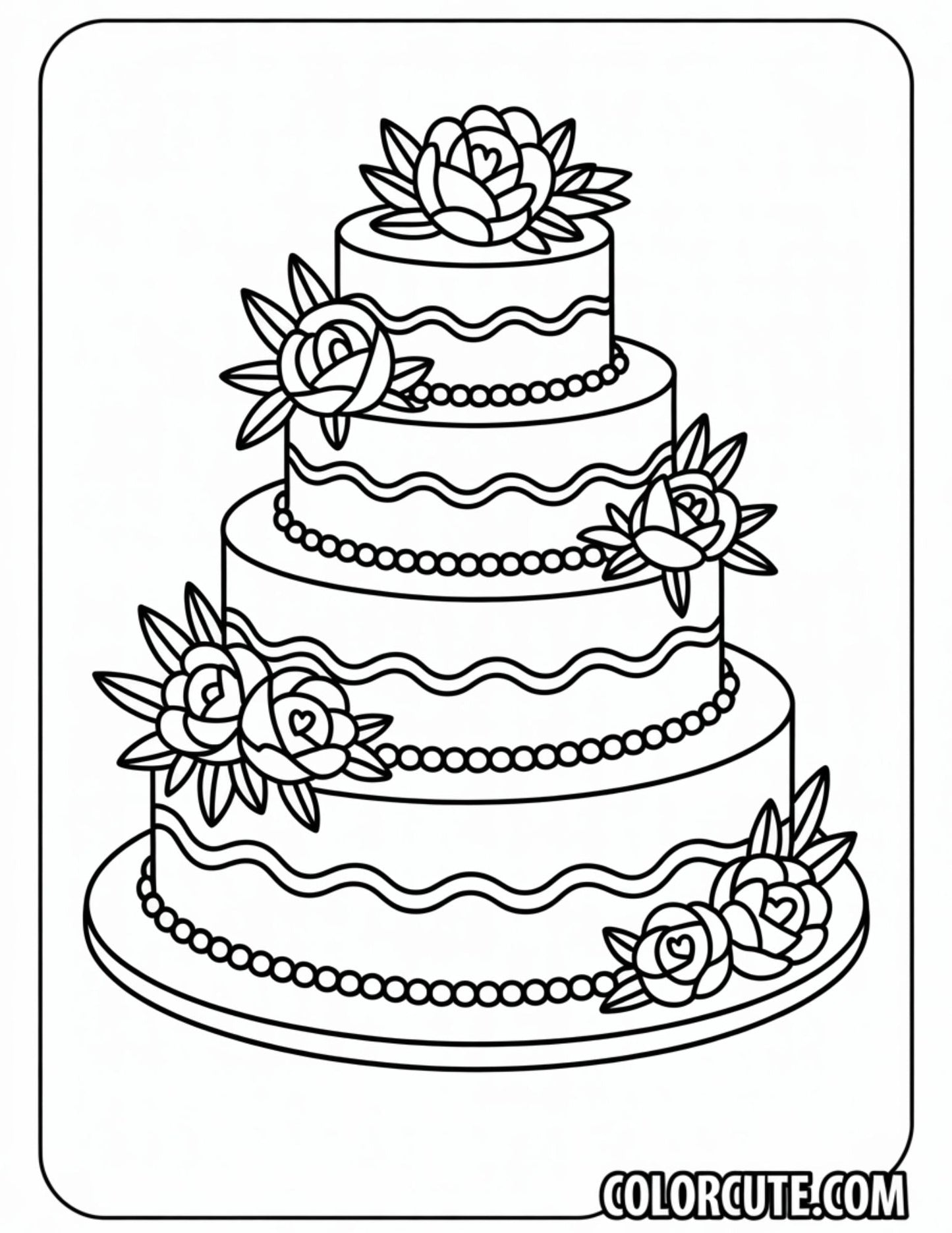 Cake Kawaii Coloring Pages | Free PDF Printables