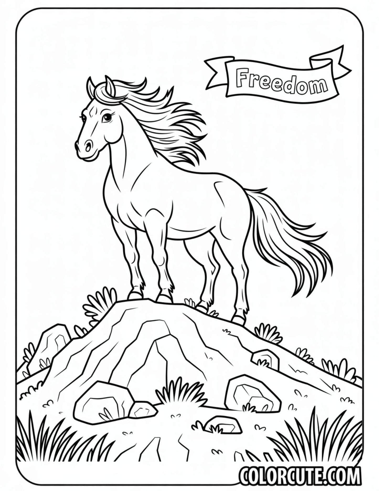 Detailed Horse Coloring Pages | Free PDF Printables