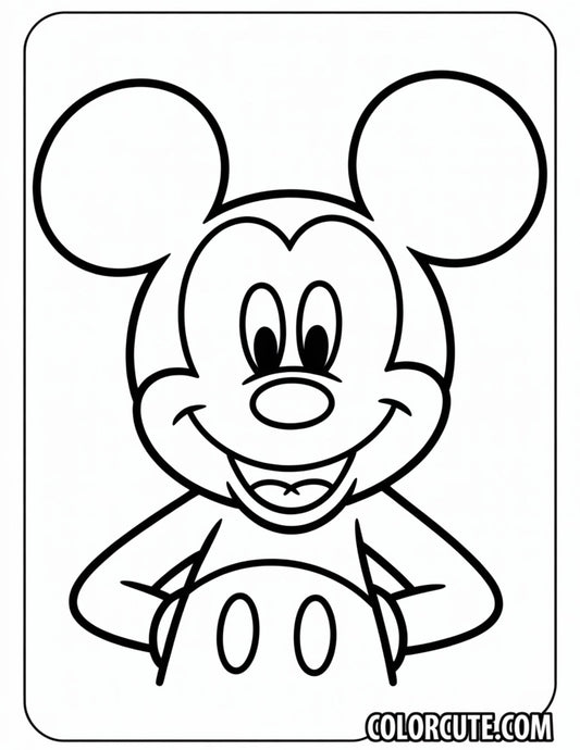 Face Mickey Mouse Coloring Pages | Free PDF Printables
