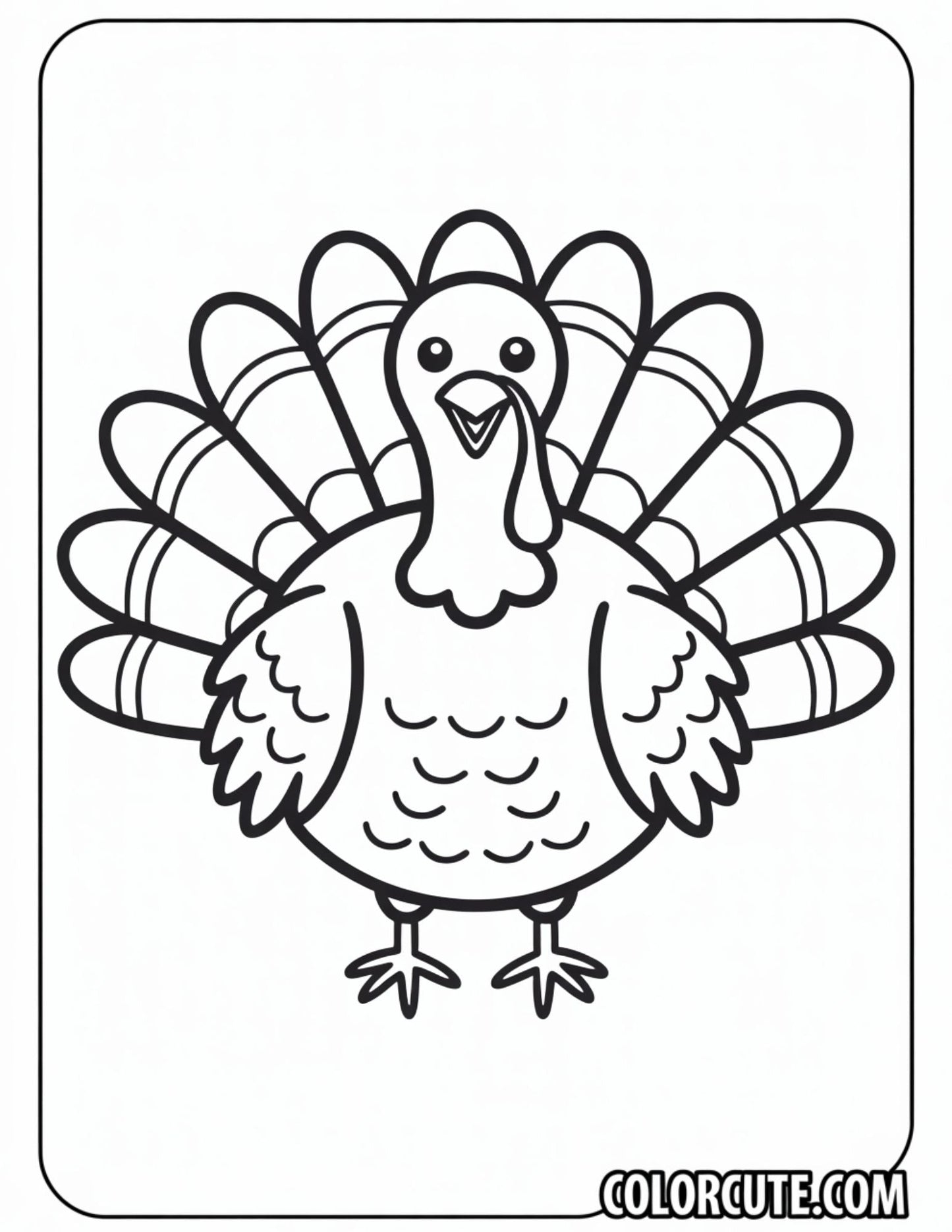 Fall Turkey Coloring Pages | Free PDF Printables