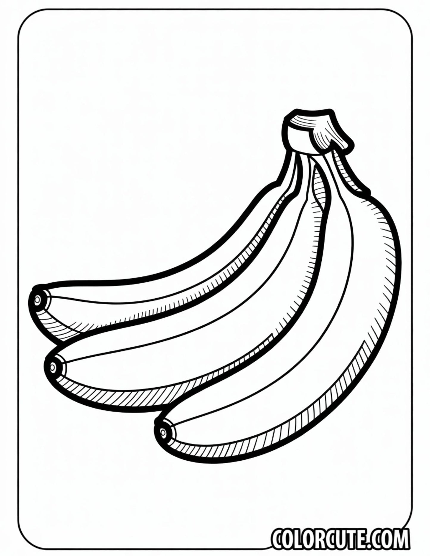 Fun Realistic Banana Coloring | Free PDF Printables