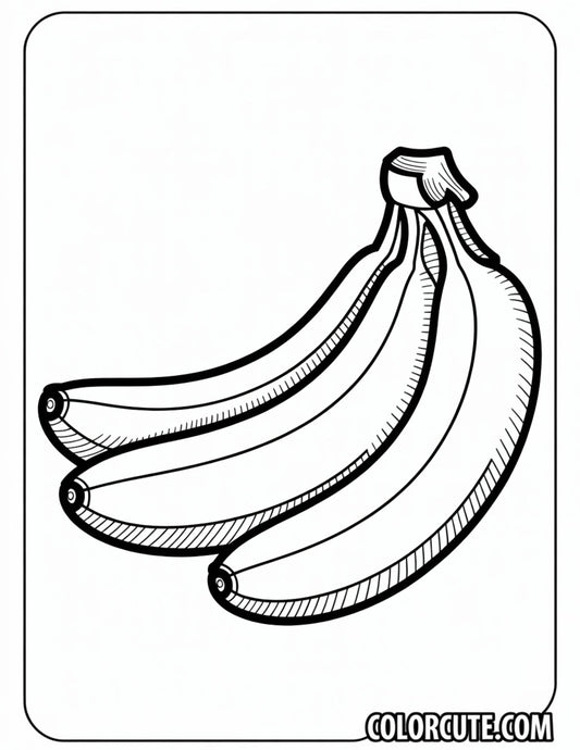 Fun Realistic Banana Coloring | Free PDF Printables