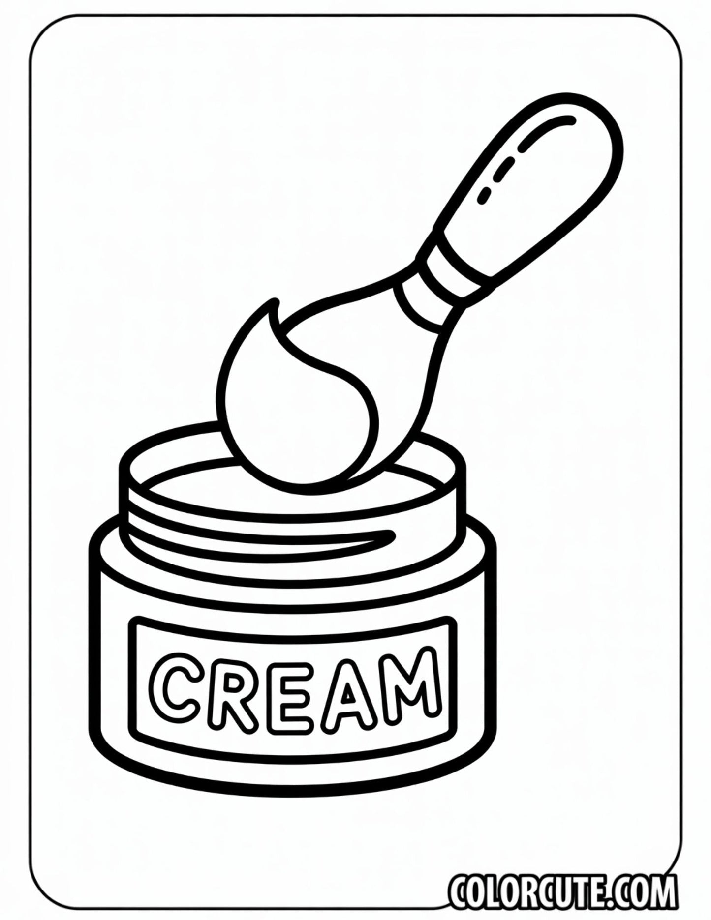 Makeup Spatula Coloring Page | Free PDF Printables