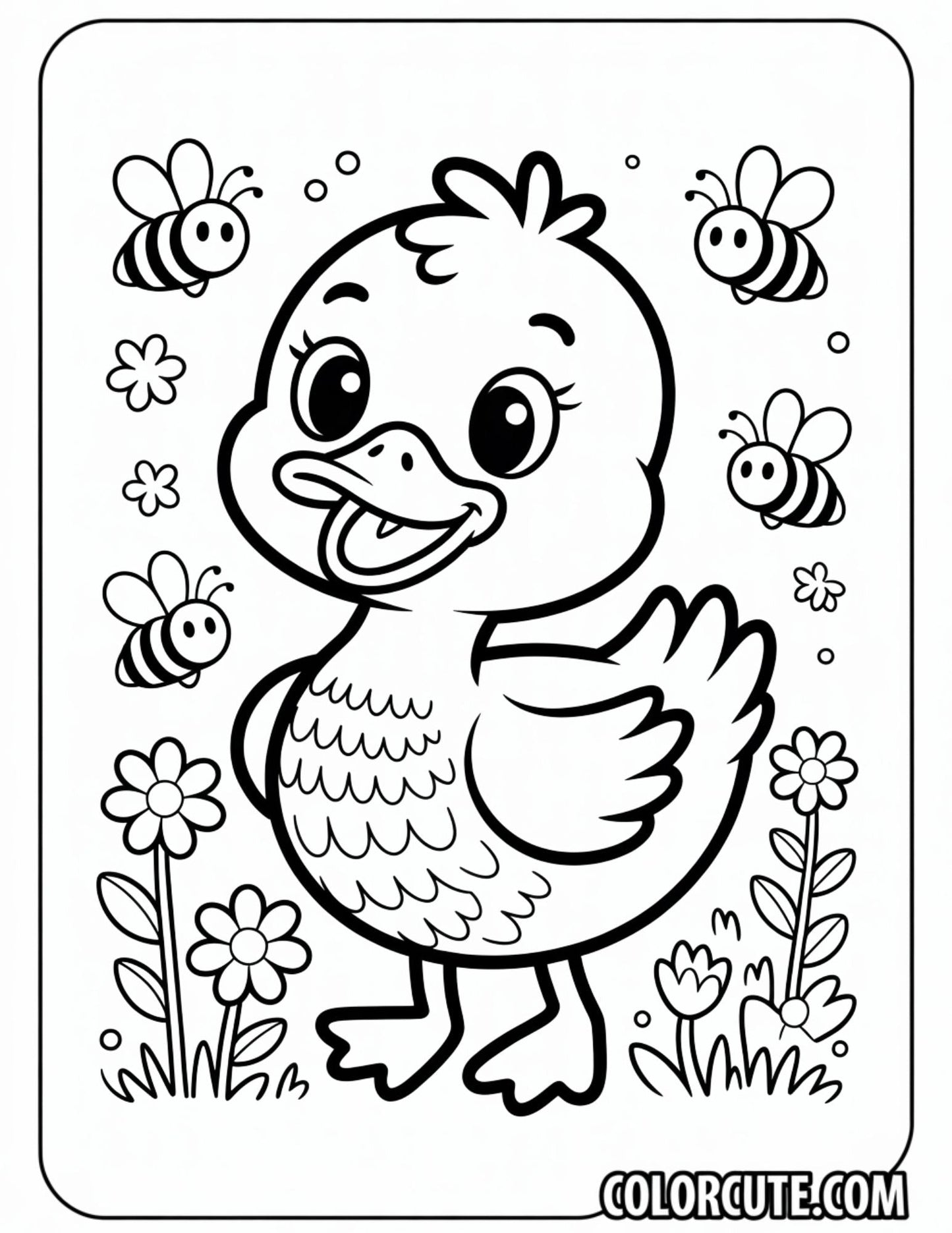 Mallard Duck Coloring Page | Free PDF Printables