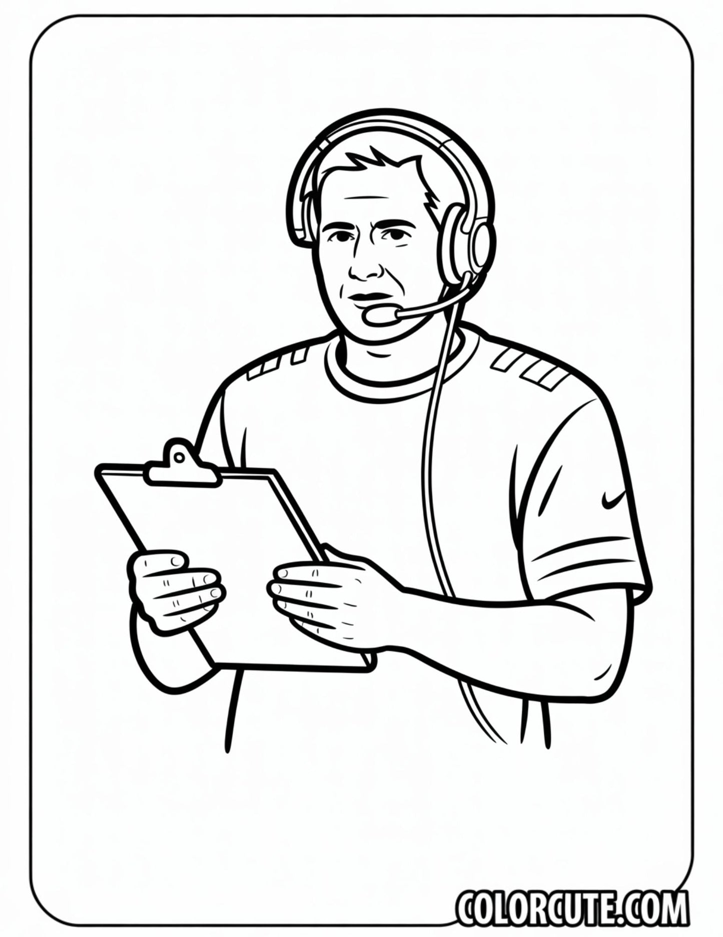 NFL Coach Coloring Pages | Free PDF Printables
