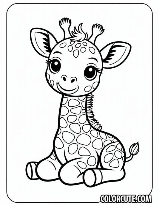 Baby Giraffe Coloring Pages | Free PDF Printables