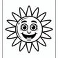 Bright Sun Coloring Page | Free PDF Printables