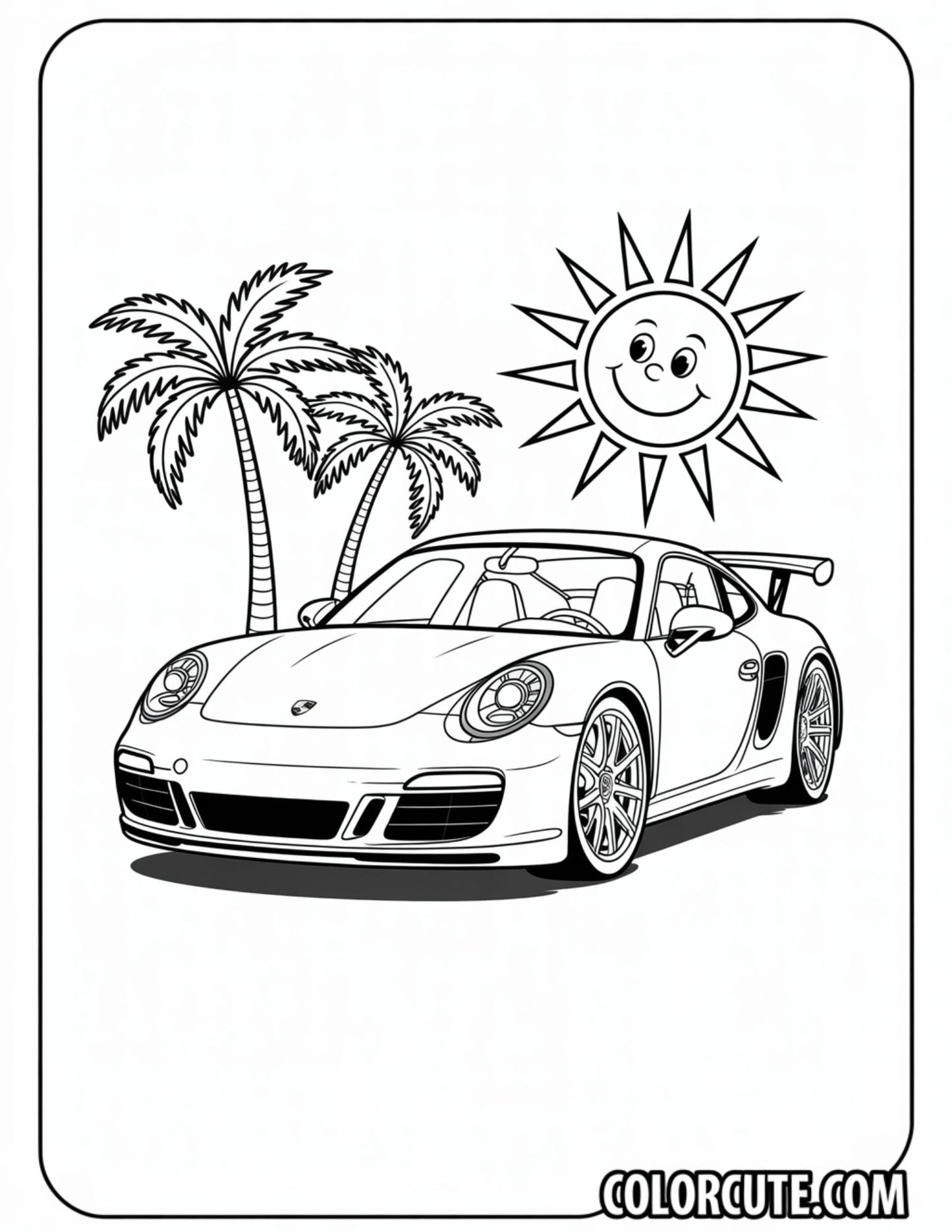 Carrera Porsche Coloring Pages | Free PDF Printables