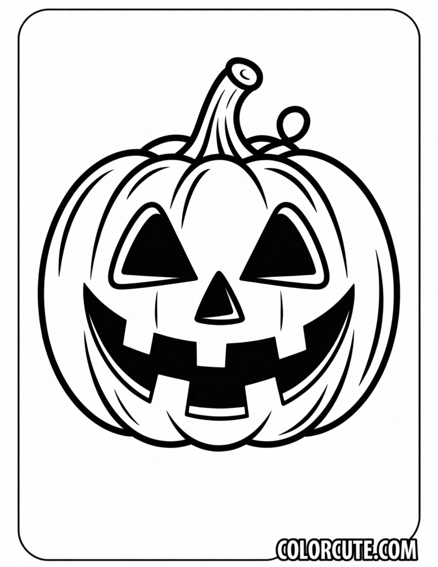 Carved Pumpkin Coloring Page | Free PDF Printables