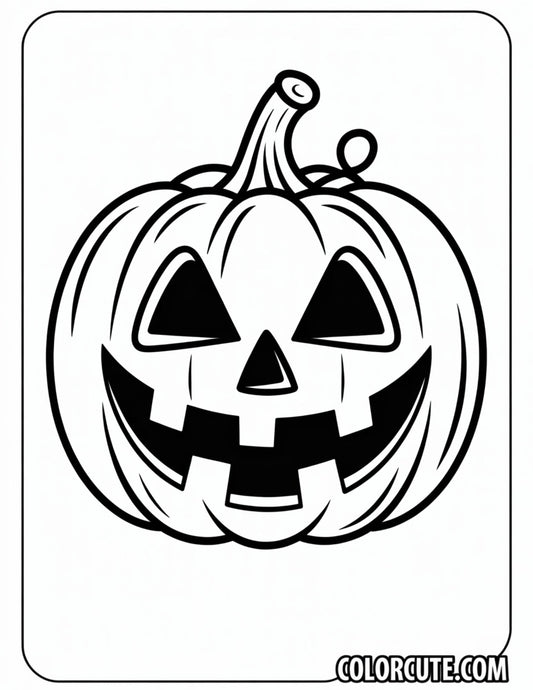 Carved Pumpkin Coloring Page | Free PDF Printables