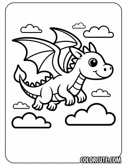 Flying Dragon Coloring Pages | Free PDF Printables